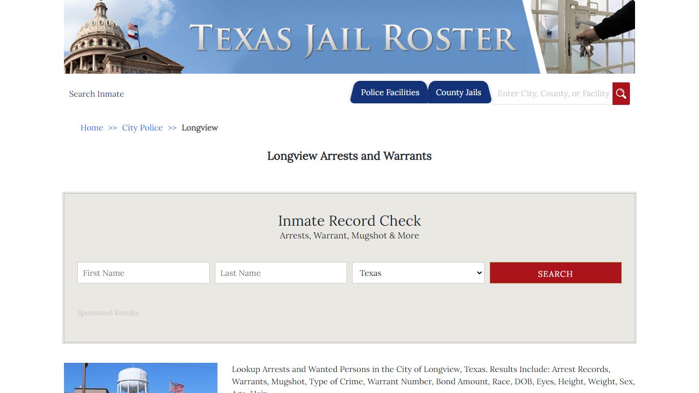 Longview Arrests and Warrants | Jail Roster Search
